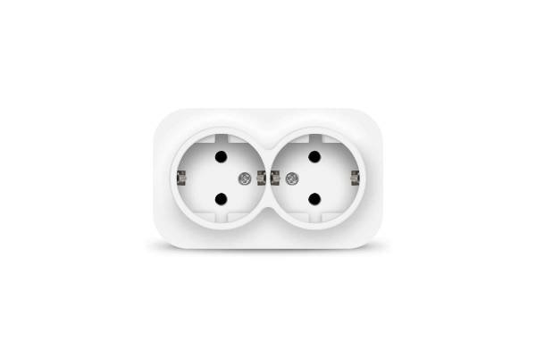 Розетка 2-м ОП 16А IP20 с заземл. бел. IONICH 1419