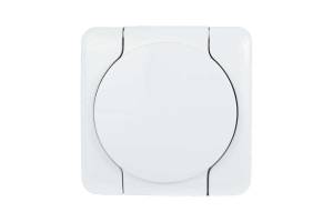 розетка с/з 16А с крыш. бел. LEZARD Viola  /12/