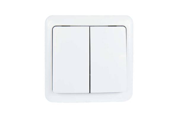 Выключатель 2-кл. 1п ОП Viola 10А IP20 бел. LEZARD 751-0200-101