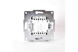 Механизм выключателя 2-кл. 1п СП Karina 10А IP20 с подсветкой черн. бархат LEZARD 707-4288-112