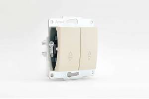 Механизм выключателя проходного 2-кл. 1п СП Karina 10А IP20 крем. LEZARD 707-0388-106