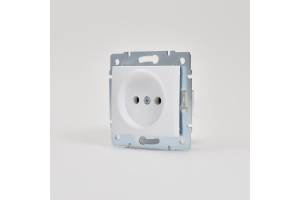 Механизм розетки 1-м СП Karina 16А IP20 без заземл. термопласт бел. LEZARD 707-0288-121B