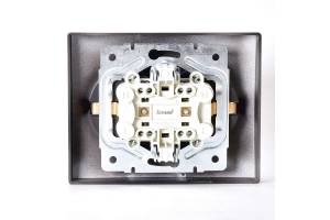 Розетка 2-м СП KARINA термопласт с заземл. черн. бархат LEZARD 707-4200-127B