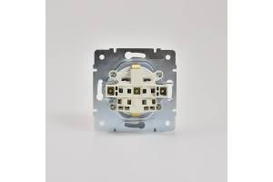 Механизм розетки 1-м СП KARINA термопласт с заземл. бел. LEZARD 707-0288-122B