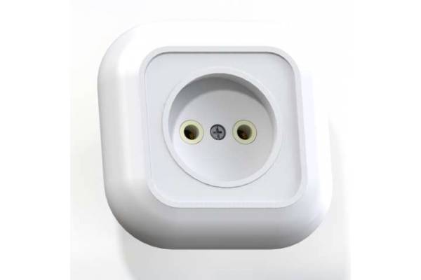 Розетка 1-м СП Валентина РС10-153 10А IP20 бел. Кунцево 7651