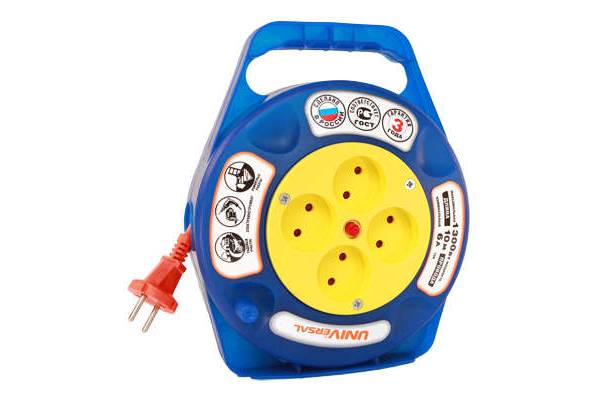 Удлинитель 4х20м без заземл. 6А IP20 У6-015 термо ПВС 2х0.75 в закрытом корпусе защ. шторки UNIVersal 9633902