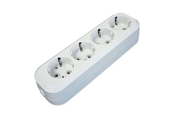 Колодка удлинителя 4-м АВС-пл. с заземл. UNIVersal E304