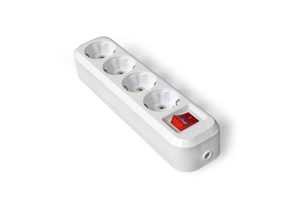 Колодка удлинителя 4-м с выкл. АВС-пл. с заземл. UNIVersal S304