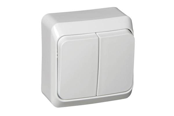 Выключатель 2-кл. ОП Этюд 10А IP20 бел. SchE BA10-002B