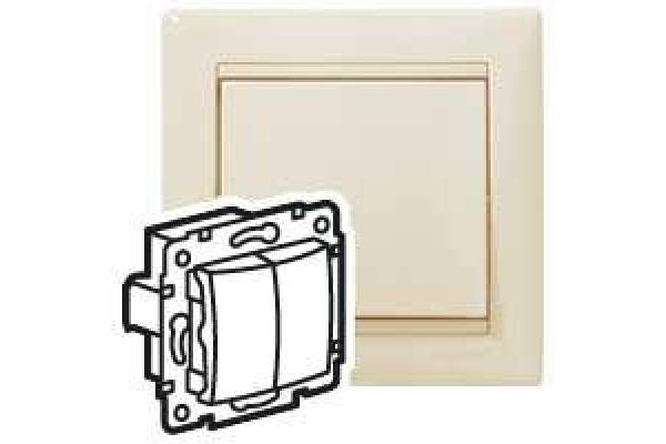 Механизм выключателя 2-кл. СП Valena 10А IP31 сл. кость (DIY-упак.) Leg 695605