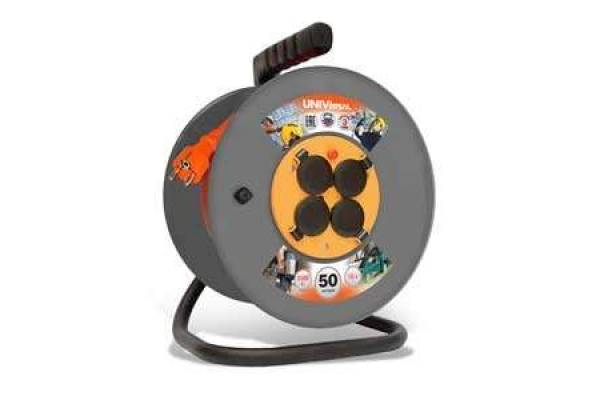 Удлинитель на катушке 4х50м с заземл. 16А IP44 ВЕМ-250 термо ПВС 3х2.5 UNIVersal 9634209