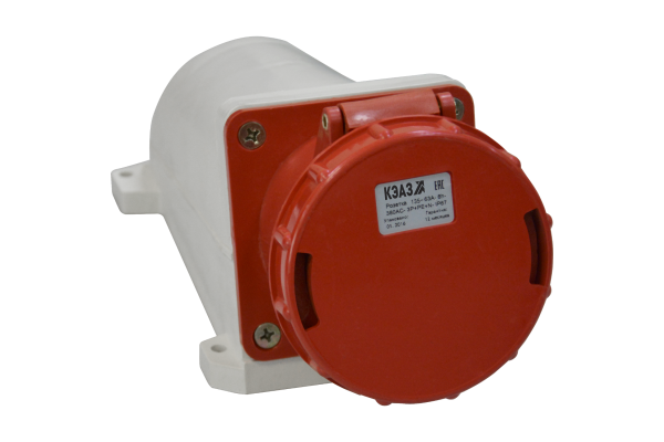 Розетка 135 63А 6h 380AC 3P+PE+N IP67 для монтажа на поверхность КЭАЗ 241221