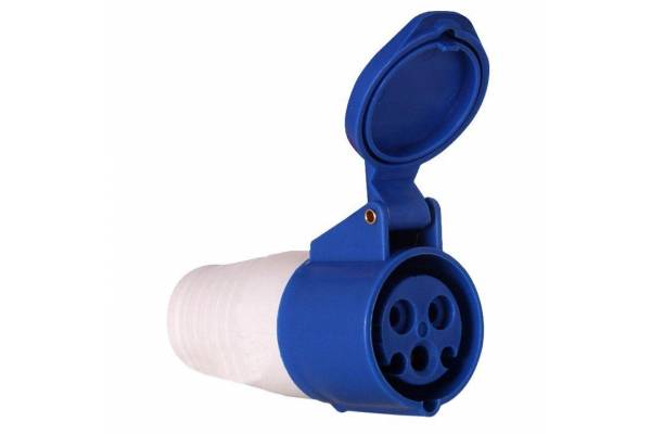 Розетка кабельная 16А 220В 2P+РЕ IP44 (213) EKF ps-213-16-220