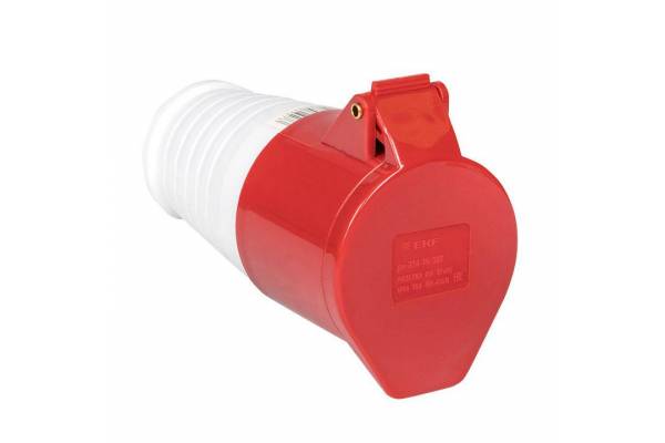 Розетка кабельная 16А 380В 3P+РЕ IP44 (214) EKF ps-214-16-380