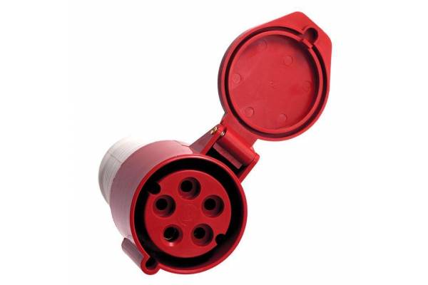 Розетка кабельная 16А 380В 3P+РЕ+N IP44 (215) EKF ps-215-16-380