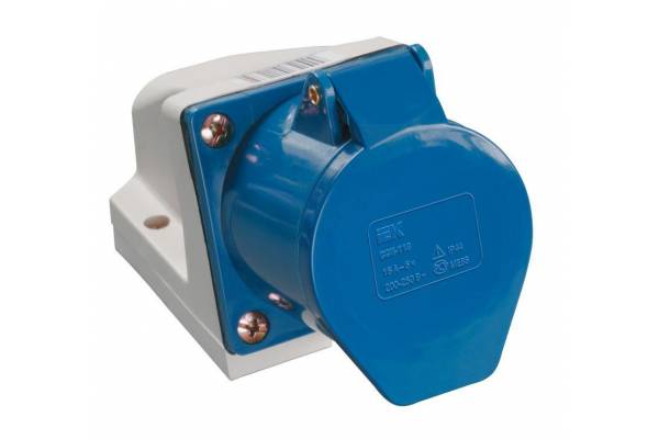 Розетка ОП 16А 220В 2P+PЕ ССИ-113 IP44 IEK PSR11-016-3