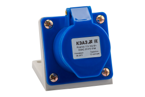 Розетка 123 32А 220В AC 2P+PE 6ч для монтажа на поверхность IP44 КЭАЗ 222747
