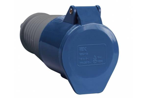 Розетка кабельная 16А 220В 2P+PЕ ССИ-213 IP44 IEK PSR21-016-3