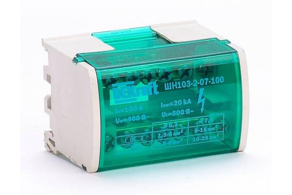 Кросс-модуль на DIN-рейку 2х7 групп 100А ШН-103 SchE 32015DEK