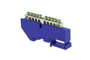 Шина нулевая N 6х9 10 отвер. никель син. изолятор на DIN-рейку PROxima EKF sn1-63-10-d