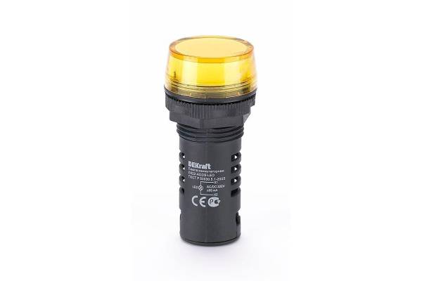 Лампа коммутац. ADDS 22мм LED 220В AC/DC ЛK-22 желт. SchE 25120DEK