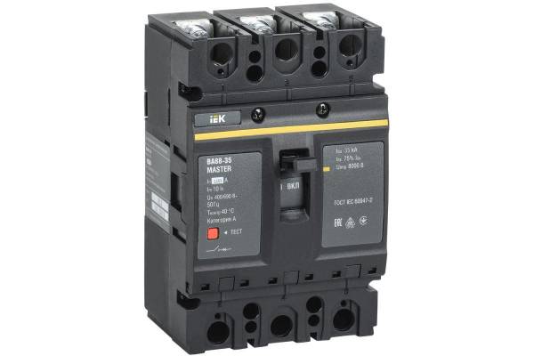 Выключатель автоматический 3п 100А 35кА ВА88-35 MASTER IEK SVA30-3-0100-02