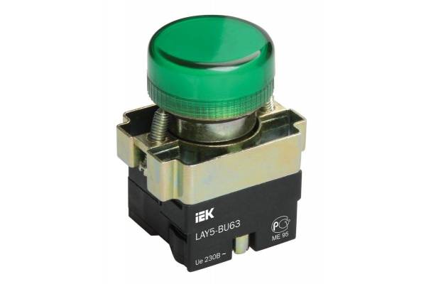 Арматура светосигнальная LAY5-BU63 d22мм зел. IEK BLS50-BU-K06