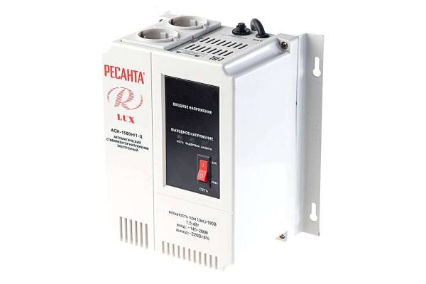 Стабилизатор напряжения АСН-1500Н/1-Ц 1ф 1.5кВт настен. IP20 Lux Ресанта 63/6/20