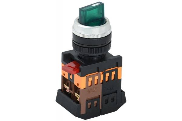 Переключатель ANC-22-2 на 2 фикс. полож. зел. 1з+1р IEK BSW10-ANC-2-K06
