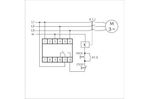 Реле контроля фаз CZF-310 (1 модуль; монтаж на DIN-рейке; 3х400/230+N 8А 1NO/NC IP20) F&F EA04.001.005