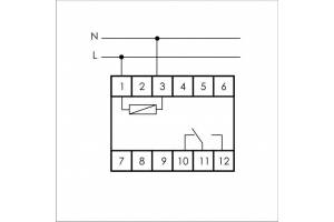 Реле времени PCR-513 (задержка вкл. 230В 8А 1перекл. IP20 монтаж на DIN-рейке) F&F EA02.001.003