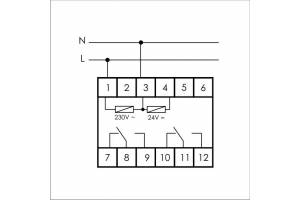 Реле времени PCU-510 (многофункц. 230В 2х8А 2перекл. IP20 монтаж на DIN-рейке) F&F EA02.001.009