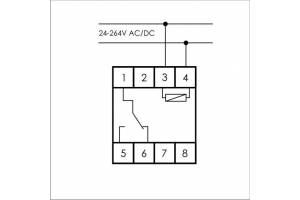 Реле времени PCZ-525 (1канал астрономическое 24-264В AC/DC 16А 1перекл. IP20 монтаж на DIN-рейке) F&F EA02.002.005