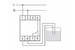 реле уровня PZ-828 DIN-рейку 35мм 230В AC 16А