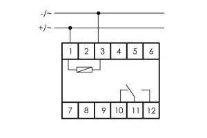 Реле промежуточное PK-1P/Un (монтаж на DIN-рейке 35мм 12В AC/DC 16А перекл.) F&F EA06.001.001