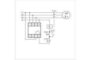 Реле контроля фаз CZF-B (3х400/230+N 8А 1перекл. IP20 монтаж на DIN-рейке) F&F EA04.001.002