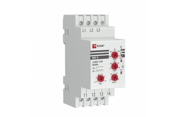 Реле контроля фаз РКФ-8 многофукц. EKF rkf-8
