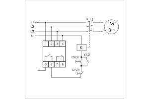 Реле контроля наличия и чередования фаз CKF-BR (монтаж на DIN-рейке 35мм; регулировка порога отключения; регулировка времени отключения; 3х400/230+N 2х8А 1Z 1R IP20) F&F EA04.002.003