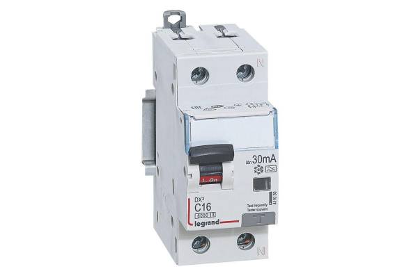 Выключатель автоматический дифференциального тока 2п (1P+N) C 16А 30мА тип A 6кА DX3 2мод. Leg 411050
