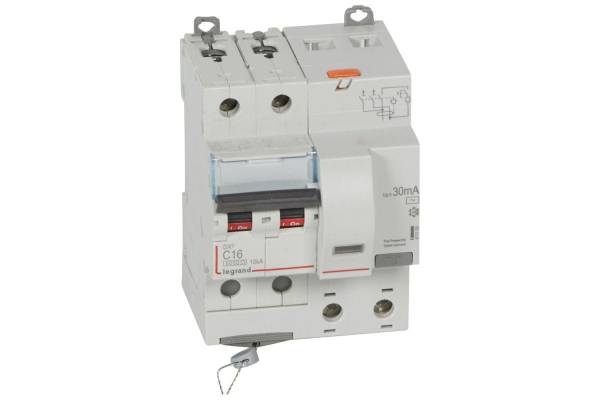 Выключатель автоматический дифференциального тока 2п C 16А 30мА тип AC 10кА DX3 4мод. Leg 411158