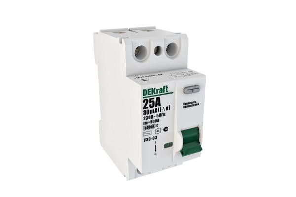 Выключатель дифференциального тока (УЗО) 2п 32А 30мА тип AC 6кА УЗО-03 SchE 14055DEK