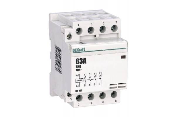 Контактор модульный МК-103 4НО 63А 230В DEKraft 18088DEK