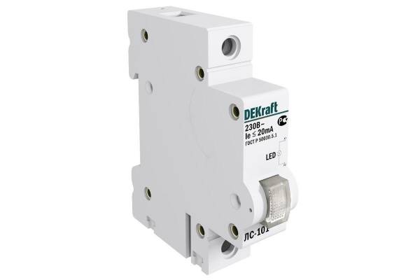 Лампа сигнальная на DIN-рейку 1p красн. SchE 18002DEK