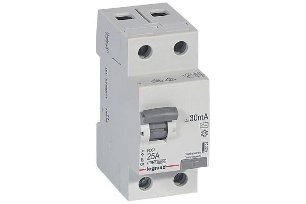 Выключатель дифференциального тока (УЗО) 2п 25А 30мА тип AC RX3 Leg 402024