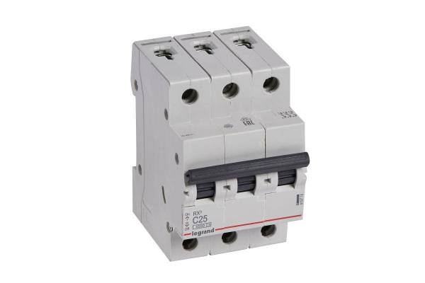 Выключатель автоматический модульный 3п C 25А 4.5кА RX3 Leg 419710