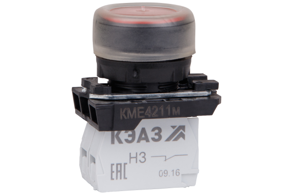 Кнопка КМЕ 4211м 1но+1нз цилиндр IP65 красн. КЭАЗ 248244