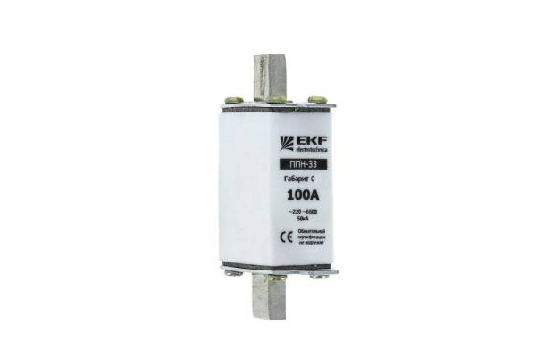 Вставка плавкая ППН-33 160/63А габарит 0 EKF fus-33-0/160/63