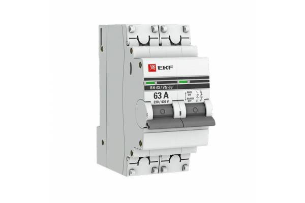Выключатель нагрузки 2п 63А ВН-63 PROxima EKF SL63-2-63-pro