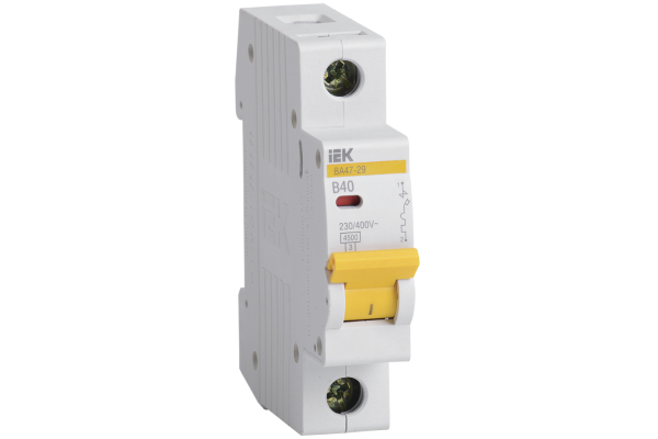 Выключатель автоматический модульный 1п B 40А 4.5кА ВА47-29 ИЭК MVA20-1-040-B