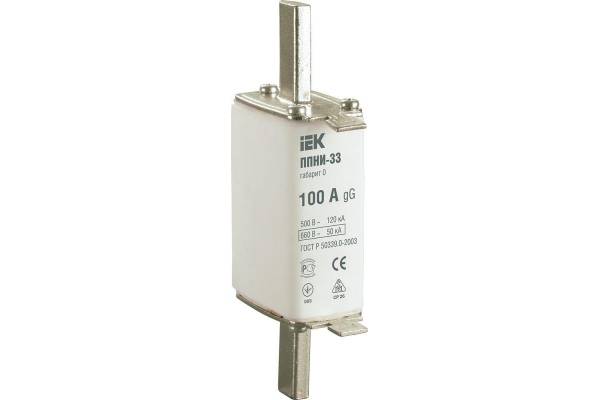 Вставка плавкая ППНИ-33 100А габарит 0 IEK DPP20-100